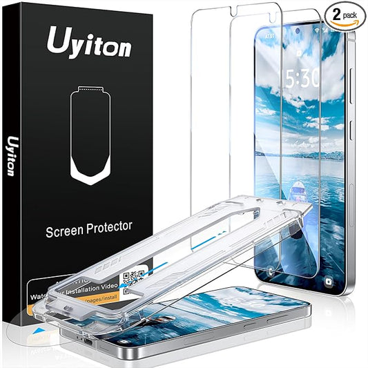 Uyiton UnBreak-Glass for Samsung Galaxy S25+ Plus/ S24+ Plus Screen Protector, [Ultrasonic Fingerprint Support][Auto-Alignment Frame] Scratch-Resistant Bubble-Free Tempered Glass(6.7'' 5G), 2 Pack