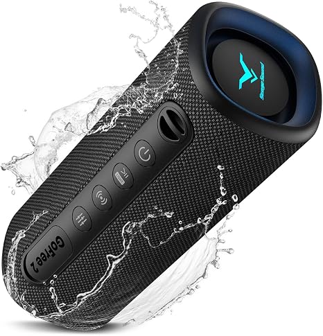 StageSound Portable Bluetooth Speaker, IP67 Waterproof, Dustproof, Black