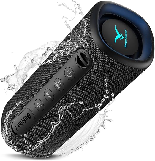 StageSound Portable Bluetooth Speaker, IP67 Waterproof, Dustproof, Black