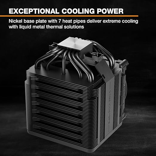 be quiet! Dark Rock Pro 5 Quiet Cooling CPU Cooler | Immensely High Airflow | 7 high-Performance Copper Heat Pipes | Speed Switch | Thermal Grease | BK036