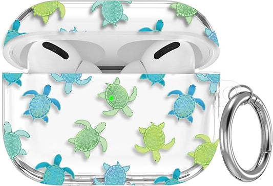 Maxjoy for AirPods Pro 3rd Generation Case, Clear AirPods Pro 3 Case for Women Girly Cute Soft AirPod Pro 3 Cover with Keychain Strap for AirPod Pro 3rd Gen Cover 2025, Turtle