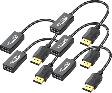 DisplayPort to HDMI Adapter 4K, 5-Pack, Unidirectional