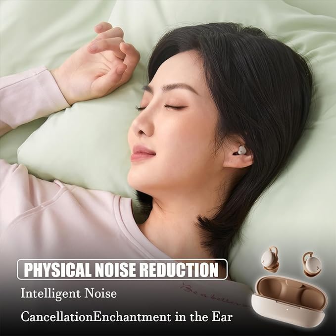 Sleep Headphones Bluetooth 5.3 Noise Cancelling Earbuds for Sleep Sleep Headphones Wireless Sleep Earbuds Sleep Earbuds for Side Sleepers Sleep Earbuds Noise Cancelling