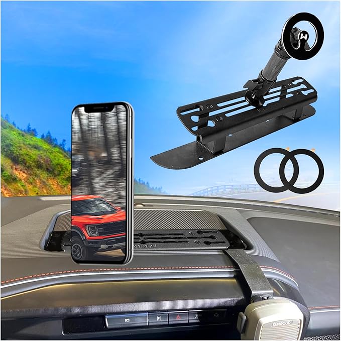 2025 2024 F150 Phone Mount for 2024+ F150 & Rap tor Metal Cell Phone Holder Dash Phone Mount 2024 F 150 Dash Mount (Narrow)