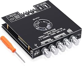 ZK‑HT21 Bluetooth Amplifier Board,160W×2+220W 2.1 Channel Amp Module Subwoofer Output Treble Bass for Passive Speakers - Image 1