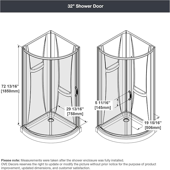 OVE Decors Breeze 32 in. Corner Shower Clear Sliding Door with Included Walls and Base in Black Finish