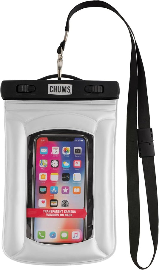 Chums Floating Phone Case with Lanyard - Touchscreen Compatible Waterproof Phone Case & Pouch (White)
