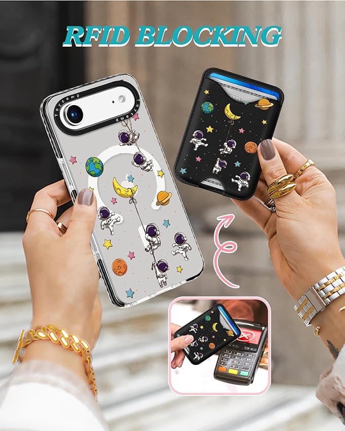 Toycamp for iPhone 17 Air Case - Compatible with Magsafe Credit Card Holder Wallet Magnetic Cute Women Teen Girls Kawaii Girly Unique Man Boys Design Phone Cover for Apple 17 Air