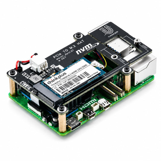iUniker Raspberry Pi 5 NVMe HAT, PCIe to M.2 SSD Adapter (Black)