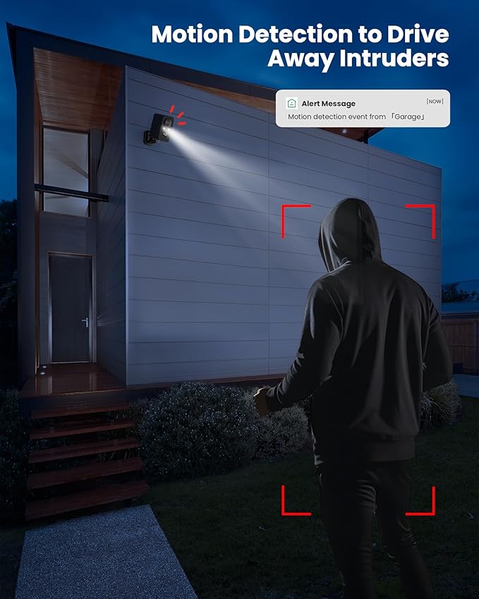 Security Cameras Wireless Outdoor Battery: 180° Horizontal Camera for Home Security Battery WiFi Outside Surveillance Camera CCTV Cam System with Color Night Vision Motion Sensor