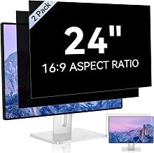 [2 Pack] 24 Inch Computer Privacy Screen Filter for 16:9 Widescreen Monitor - Image 1