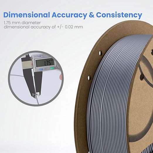 ELEGOO PLA Filament 1.75mm Yellow 1KG, 3D Printer Filament Dimensional Accuracy +/- 0.02mm, 1kg Cardboard Spool(2.2lbs) 3D Printing Filament Fits for Most FDM 3D Printers