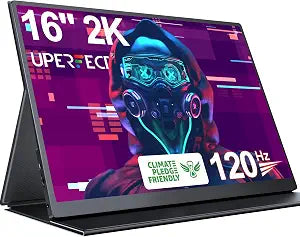 UPERFECT 16" 2K 120Hz Portable Monitor, 2560x1600 Portable Gaming Monitor