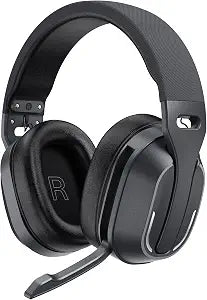 Over-Ear Headphones, 50H Playtime Headset with White Noise,Black