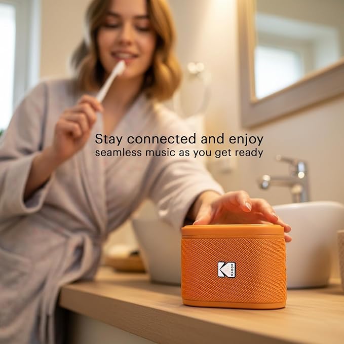 KODAK SOUNDBRIX Magnetic Splittable Bluetooth Speaker for Men Women Teens Boys Girls Portable Wireless Pairing White Elephant Gifts for Adults Up to 5H Playtime for Home Outdoor