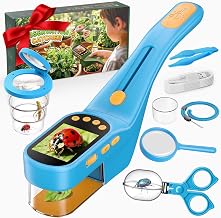 Handheld Microscope for Kids, Outdoor Explorer STEM Toy with Bonus Tools, 2.4" IPS Screen, Ergonomic Grip, Digital Camera, Photo/Video, Magnifier, Science Kit – Gift for Boys & Girls Age 3-12