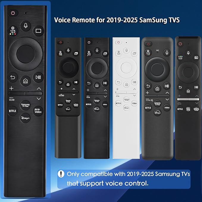 for Samsung Smart TV Voice Remote,for All 2019 to 2025 Samsung Remote,Replacement Control for The Frame/Crystal UHD/QLED/NEO QLED/Curved 4K 8K TVs