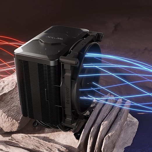 be quiet! Dark Rock 5 CPU air Cooler | Extremely high Cooling Performance | 6 high-Performance Heat Pipes | Silent Wings 4 120mm PWM Fan | high RAM and VRM Cooler Compatibility | BK035