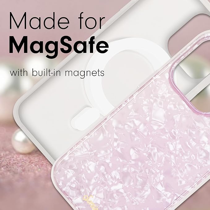 Sonix Case for iPhone 15 Pro | Compatible with MagSafe | 10ft Drop Tested | Pink Pearl Tort