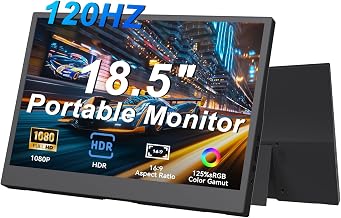 18.5 Inch Portable Monitor,Display,125% sRGB, Dual Speakers, - Image 1