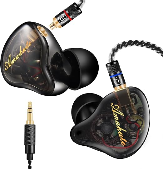 DEMAKE in Ear Monitor with Detachable Silver-Plated 3.5mm Cable