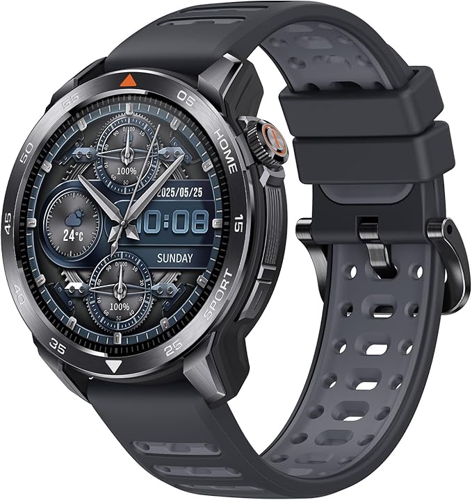 Mibro GS Pro2 Multisport Smart Watch with 1.43" AMOLED, Support 20-Day Battery, Dual Band GPS, 5ATM, 150+ Sport Modes, Running Watch for Cycling, Swimming, Padel (Dark Gray)