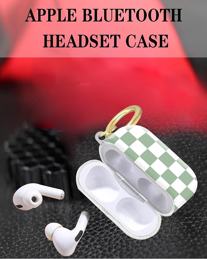 Compatible with Airpod Pro 2nd/1st Generation,360° Full Protection Cover for Girl Women,Cute Accessories Hard Case Portable & Shockproof for Airpod Pro 2nd Charging Case 2023/2022/2019(Sage Green)