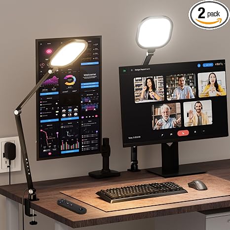 2 Packs Video Conference Light for Computer, Webcam, Video Recording