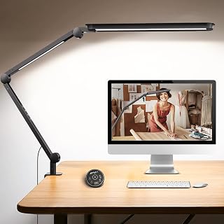 LED Desk Lamp with Clamp, 4CCT Table Lights for Home Office Puzzle Painting - Image 1