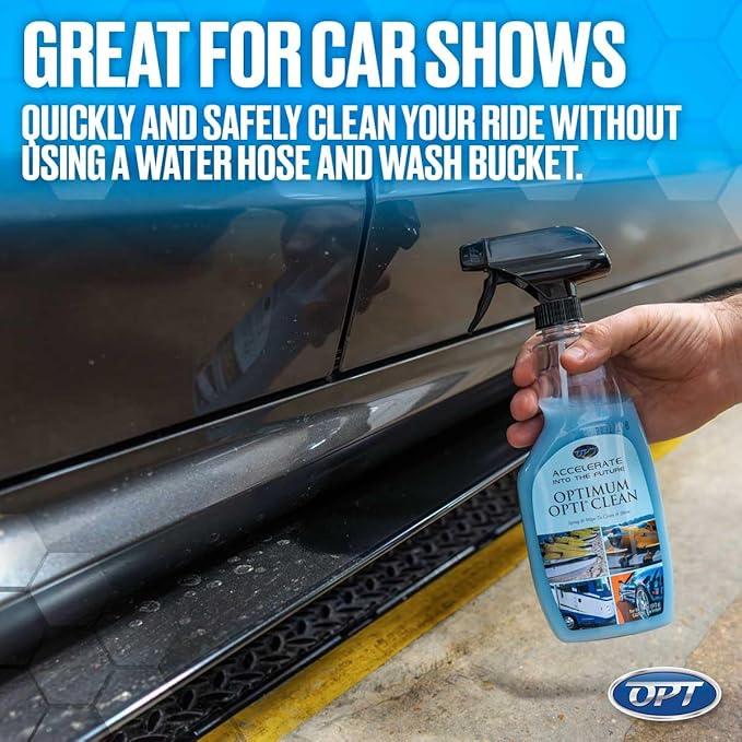 Optimum Opti-Clean Waterless Wash and Protect - Concentrated Waterless Car Cleaning Spray and Polymer Protection (32 oz)