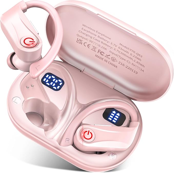 Wireless Earbuds Bluetooth 6.1 Sport Headphones with Earhooks and Mic - Image 8