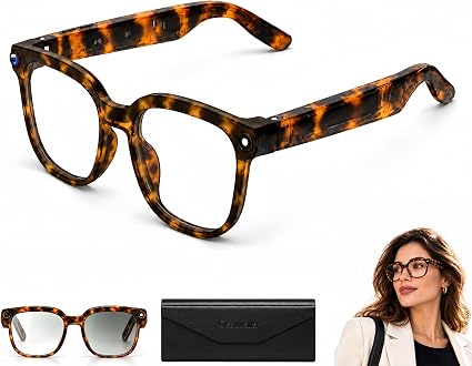 AI Smart Glasses with Camera,4K Anti-Shake Video, Real Time Translation