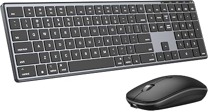 Bluetooth Keyboard and Mouse Combo for Mac, Rechargeable Wireless Keyboard Mouse, Multi-Device Connection, Quiet Keys, Metal Frame, for Travel & Desk, Compatible with MacBook Pro/Air, iPad, iPhone - Image 1