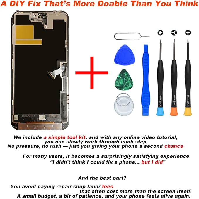 DIGI4U LCD for iPhone 14 Pro Max Screen Replacement, 6.7''[3D Touch][Small Notch] Screen for iPhone 14 Pro Max Display Digitizer Assembly, with Repair Tools for iPhone 14 Pro Max LCD