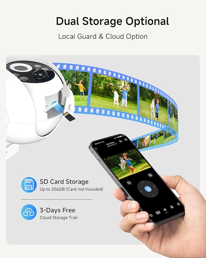 Noorio Solar Security Camera Wireless Outdoor System, 2K/4MP Battery Powered WiFi Camera for Home Security w/5W Solar Panel, 360° PTZ, Auto Tracking, Night Vision, 2-Way Talk, Cloud & SD Card Storage