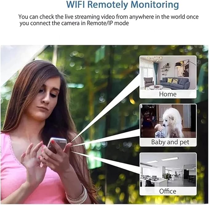 1080P HD Mini WiFi Camera - Night Vision Included, Motion Detection Remote Monitoring 160° Wide Angle Micro Monitor Small Cam for Baby Room Home Office Warehouse (1PCS)
