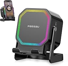 Passau Wireless Induction Bluetooth Speaker with Phone Stand RGB Light - Image 1