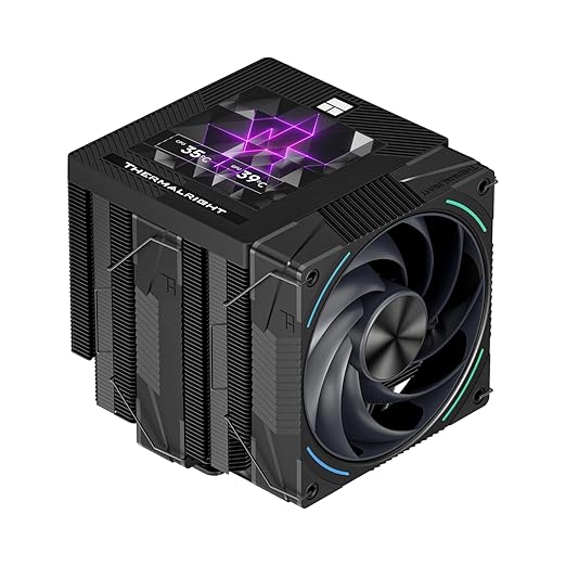 Thermalright Phantom Spirit 120 Vision EVO CPU Air Cooler, Twin Tower Radiator 2150RPM Speed,480x480 Resolving Power IPS Screen with 3.95in,Computer Cooler for Intel lga1851/1700/115x,AM4/AM5