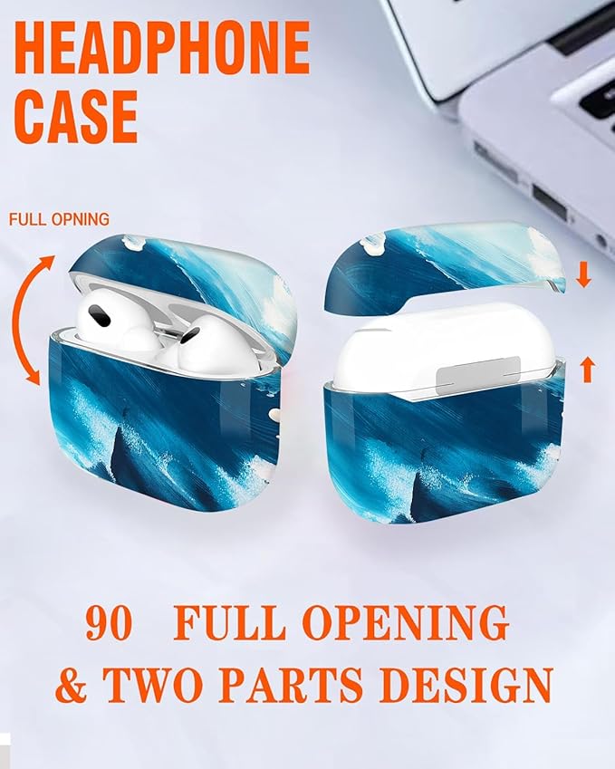 Compatible with Airpod Pro 2nd/1st Generation,Full Protection Cover for Women,Accessories Hard Case Portable & Shockproof for Airpod Pro 2nd Charging Case 2023/2022/2019(Teak Wood)