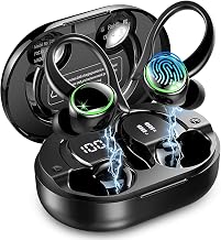 Wireless Earbuds Sports, Bluetooth 5.4 Headphones Hifi Stereo, IP7 Waterproof, Over Ear Buds with 50H Playback, Earhooks Design, ENC Noise Cancelling Mic, Fitness Headset for Gym Running Workout - Image 1