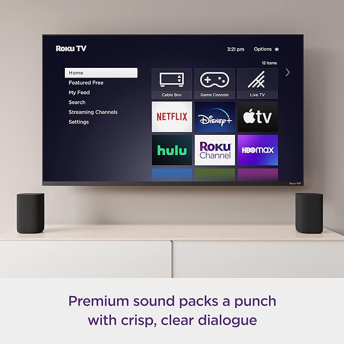 Roku Wireless Speakers (for Roku Smart Audio or Roku TV) (Renewed)