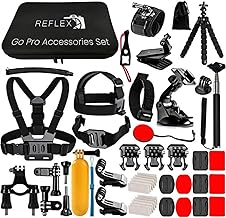 REFLEX CAMERA 50 in 1 Action Camera Accessories Kit Compatible with GoPro Hero 13/12/11/10/9/8, DJI Osmo Action 2, 3, 4, Pro 5, Insta360 Ace Pro/Ace Pro 2 Akaso and other Sports Cameras & Durable Case - Image 1