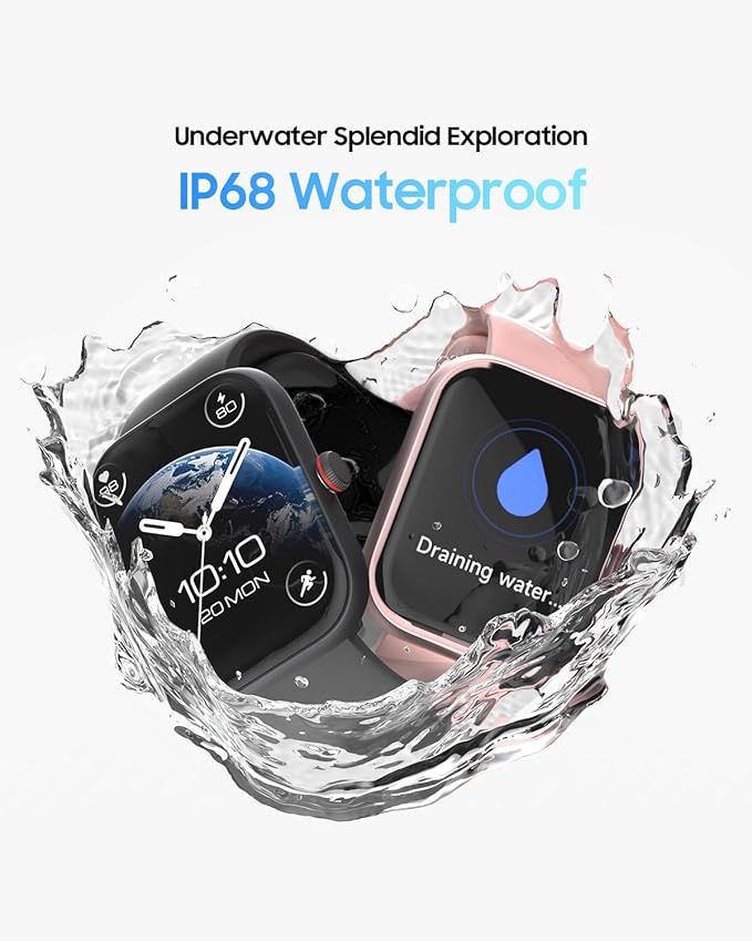TOOBUR Smart Watch for Men Women, Alexa Built-in, Answer/Make Calls, 1.91" HD Screen Fitness Watch, IP68 Waterproof, 100 Sports, Heart Rate Monitor, Sleep Tracker, Smartwatch Compatible Android iOS