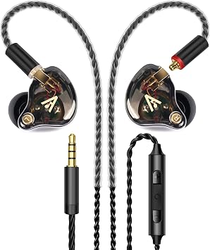 Audiovance Vibes 202M HiFi Wired Earbuds in-Ear Monitor Headphones with Mic