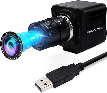 USB Camera 1080P High Speed 260fps 2.8-12mm 4X Optical Zoom Lens 2MP USB Webcam Manual Close up Zoom in and Out,UVC Computer Comference Golf Swing Camera for Raspberry Pi Windows Mac