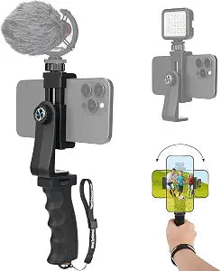 Ergonomic Smartphone Vlogging Hand Grip Stabilizer Holder Mount Video Kit
