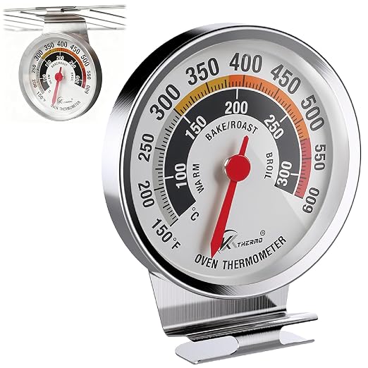 Oven Thermometer 360° Rotating Dial Extra Large Digits 150-600°F