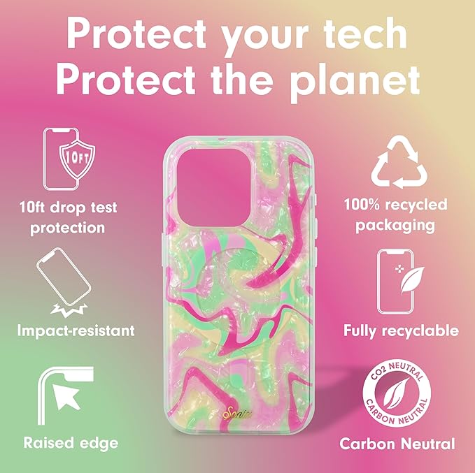 Sonix Case for iPhone 15 Pro | Compatible with MagSafe | 10ft Drop Tested | Strawberry Matcha
