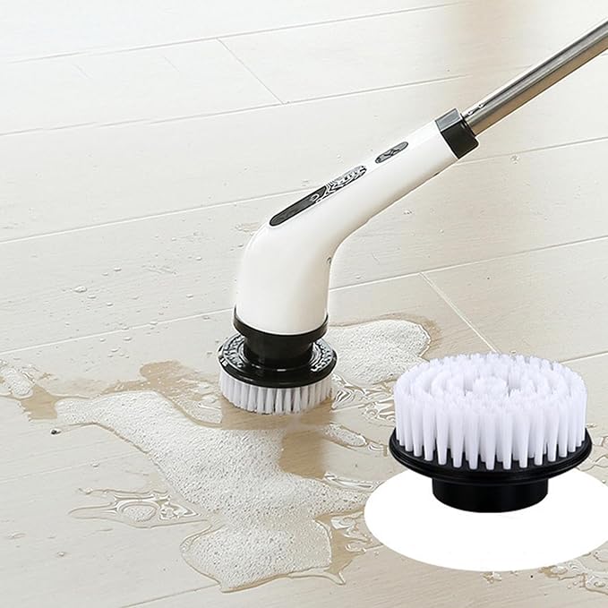 Electric Rotating Scrubber - Cordless Scrubber for Bathroom | Electric Cleaning Brush | Cordless Handheld Power spinn Brush | Bathtub Scrubber Tile Floor and Wall Dirt Remover Cleaning Brush