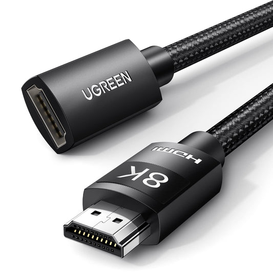 UGREEN HDMI Extender 8K 10K HDMI Extension Cable 2.1 Ultra High Speed Cord 4K Male to Female Adapter Compatible with MacBook Pro 2023/PS5/Xbox Series X/Roku TV/UHD TV/Blu-ray, 3.3FT